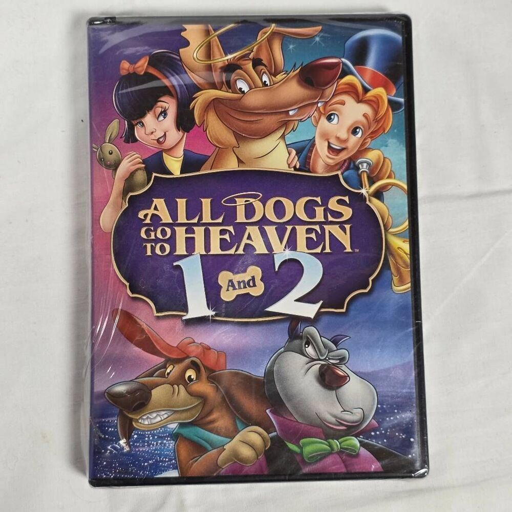 All Dogs Go to Heaven 1 & 2 DVD – New Sealed Animated Double Feature